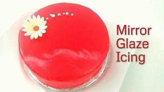 How to make a Mirror Glazed Cake Mirror Glaze Icing Recipe [upl. by Temirf962]