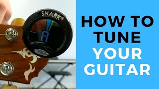 How To Tune A Guitar for Beginners  Beginner Guitar Lesson [upl. by Oicneconi967]