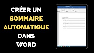 Comment créer un SOMMAIRE dans Word  Table des Matières Automatique [upl. by Prisca]