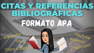 Citas y referencias bibliográficas APA ¿Wikipedia [upl. by Rickey]