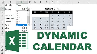 How to make a dynamic calendar in excel [upl. by Feerahs]