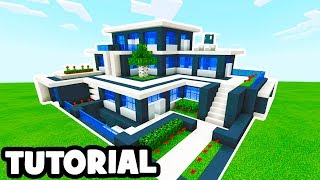 Minecraft Tutorial How To Make A Modern Mansion 9 [upl. by Sievert]