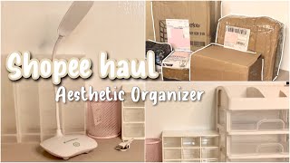 Shopee haul Storage Organizer Aesthetic Start 10RBAN [upl. by Garwood416]