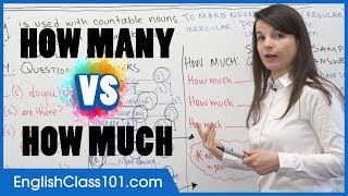 When to Use “How Many” and “How Much”  Basic English Grammar [upl. by Marozik598]