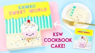 KAWAII SWEET WORLD COOKBOOK COVER REVEAL CAKE 😍❤️ [upl. by Kesia]