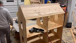 Custom Wooden Doll House Timelapse [upl. by Lenoil]