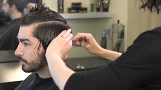 Classic mens medium length haircut with shear amp clipper [upl. by Rickey287]