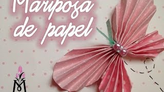 TUTORIAL Cómo Hacer Una mariposa de PapelHow to Make Paper Buterfly [upl. by Watson62]