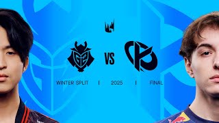 G2 vs KC  2025 LEC Winter Split Playoffs  Split Final [upl. by Llydnek]