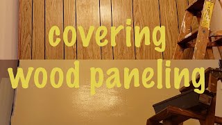 DIY Wood Paneling Coverup [upl. by Anirehtak]