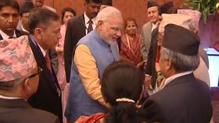 PM MODI RECEPTION HYATT HOTEL KATHMANDU [upl. by Llewol]