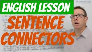 English lesson  Sentence connectors  conectores en inglés [upl. by Azerila]