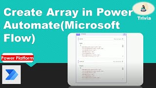 Create Array in Power AutomateMicrosoft Flow [upl. by Leelah]