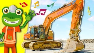 Excavator Song With Gecko  Diggers For Children  Geckos Real Vehicles [upl. by Svetlana84]