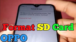 How to Format SD Card in OPPO A5s [upl. by Pascia269]