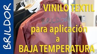 Vinilo textil para aplicación a baja temperatura [upl. by Notsahc]