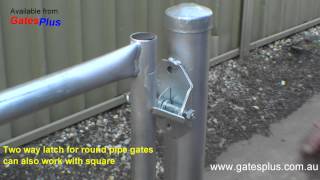 Gate Latch 2 way for round pipe and square [upl. by Irehs]