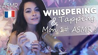 ASMR ⚪️WHISPERING amp TAPPING  My very first ASMR video FR shy 🙈 [upl. by Ashbey]