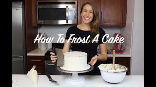 How To Frost A Cake  A Beginners Guide  CHELSWEETS [upl. by Inttirb394]