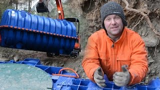 Underground POTABLE WATER STORAGE TANKS  Our Off Grid Water System [upl. by Zelma287]