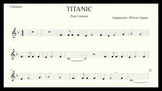 Titanic My heart will go on para clarinete principiante [upl. by Otcefrep]