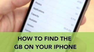 How to Find the GB on your iPhone [upl. by Wandis]