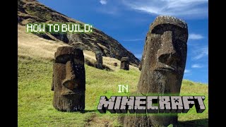 How to build a Moai statue Easter Island head in Minecraft  Minecraft PE [upl. by Ansaev]