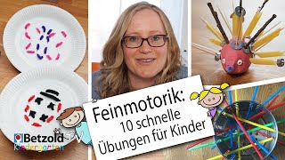 10 schnelle FeinmotorikÜbungen für Kinder  Betzold TV Kindergarten [upl. by Greerson563]