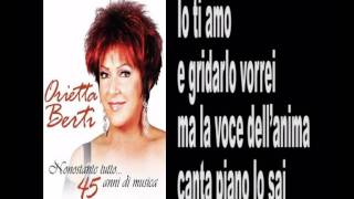 ORIETTA BERTI  QUANDO LAMORE DIVENTA POESIA  Lyrics amp karaokeavi [upl. by Paulina]