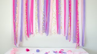 How to Make a Crepe Paper Streamer Party Backdrop [upl. by Labotsirhc]