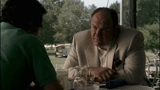 Tony And Little Carmine Lupertazzi Talk Leadership  The Sopranos HD [upl. by Ayotak]