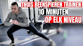 THUIS BEENSPIEREN TRAINEN 10 MINUTEN OP ELK NIVEAU [upl. by Lerat484]