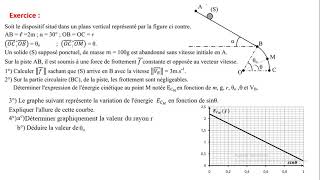 Exercice Travail et énergie cinétique [upl. by Akirdnwahs]