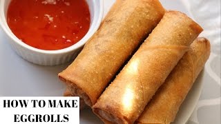 EGG ROLL RECIPE  HOW TO MAKE EGG ROLLS [upl. by Eustazio]