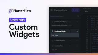 Custom Widgets  FlutterFlow University [upl. by Sivrahc]