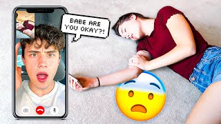 PASSING OUT OVER FACETIME PRANK [upl. by Aicemat]