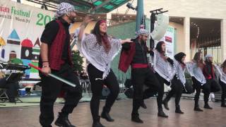 Houston Palestine Festival 2017 AlHurriyah Dabke group [upl. by Aropizt]