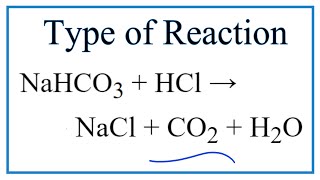 Type of Reaction for NaHCO3  HCl  NaCl  CO2  H2O [upl. by Romona950]