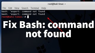 How to Fix quot Bash Command not Foundquot in Linux [upl. by Elvina]