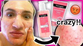 I tried Neutrogena Visibly Clear PINK GRAPEFRUIT face wash for ONE WEEK [upl. by Oiruam]