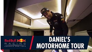 F1 Cribs Daniel Ricciardos Motorhome for Europe [upl. by Koslo]