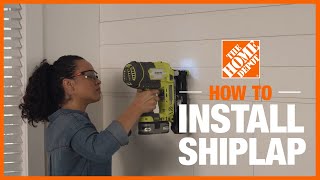 How to Install Shiplap  The Home Depot [upl. by Nohcim]