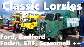 Classic british lorries  inc Leyland ERF Scammell Ford Austin Morris Bedford AEC Guy [upl. by Enomis]