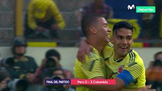 Perú vs Colombia 03 RESUMEN y GOLES del partido amistoso internacional [upl. by Annaet]