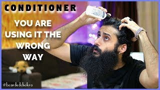 Conditioner Kaise Use Kare  Correct Way To Use A Conditioner  Bearded Chokra [upl. by Oninotna602]