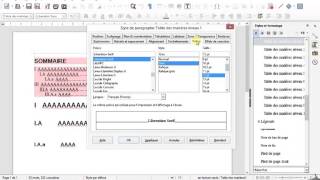 sommaire sur libre office [upl. by Ainelec]