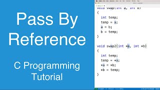 Pass By Reference  C Programming Tutorial [upl. by Lilahk]