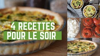 JE PREPARE MES REPAS DE LA SEMAINE  4 IDEES RECETTES POUR LE SOIR [upl. by Maggee]