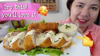 Chicken Cordon Bleu Recipe with White Sauce [upl. by Eidualc]