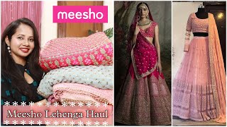 Meesho Lehenga Haul under Rs 1300  UNBOXING DESIGNER LEHENGAS  Ranjana R [upl. by Attebasile]